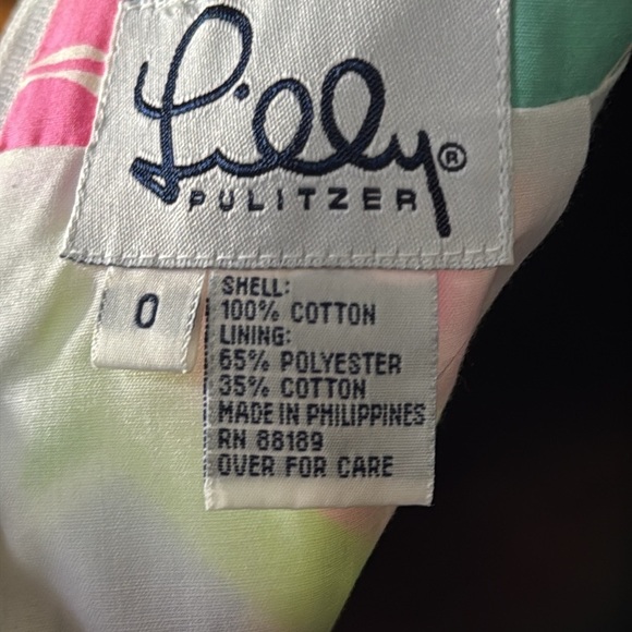 Lilly Pulitzer Surf N Patch Skirt Wht Label Vintage Colorful Knee Length Size 0 - Picture 6 of 6